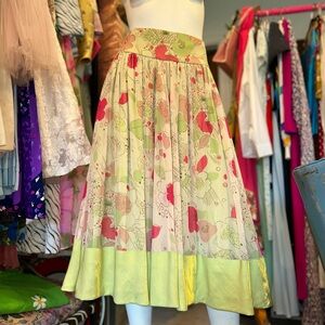 Vintage Dramatic Floral Skirt